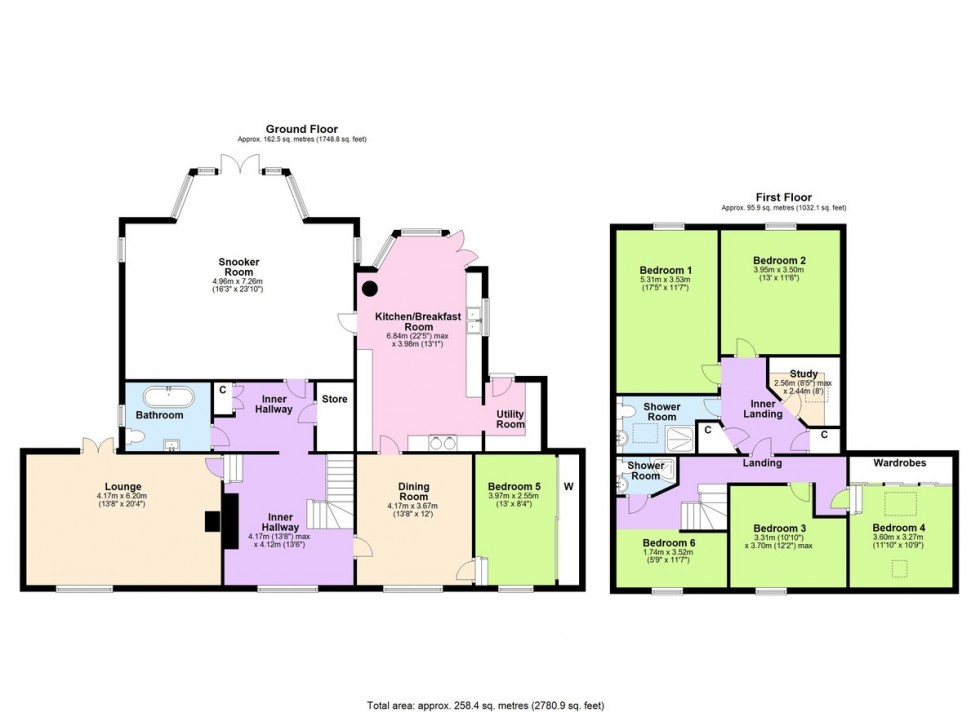 Floorplan for The Old Brokes Farm House & Cottage, Nr Richmond