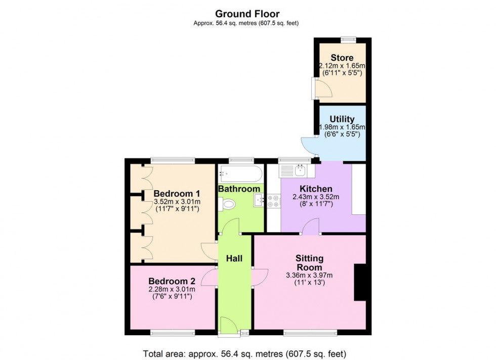 Floorplan for Beech Close, Snape, Bedale