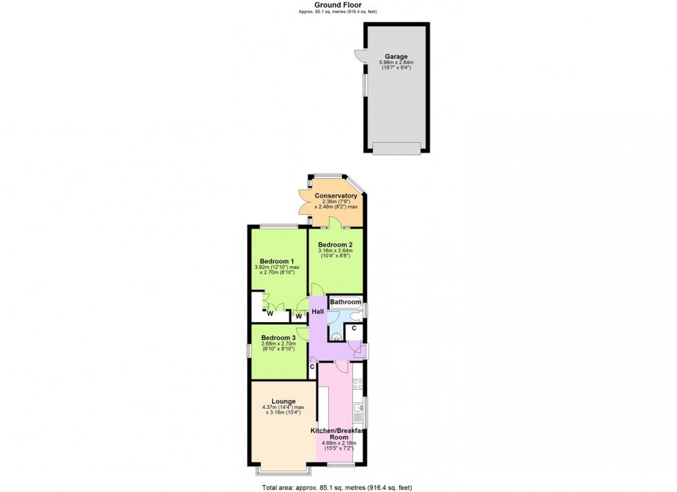 Floorplan for Mallard Road, Scotton, Catterick Garrison