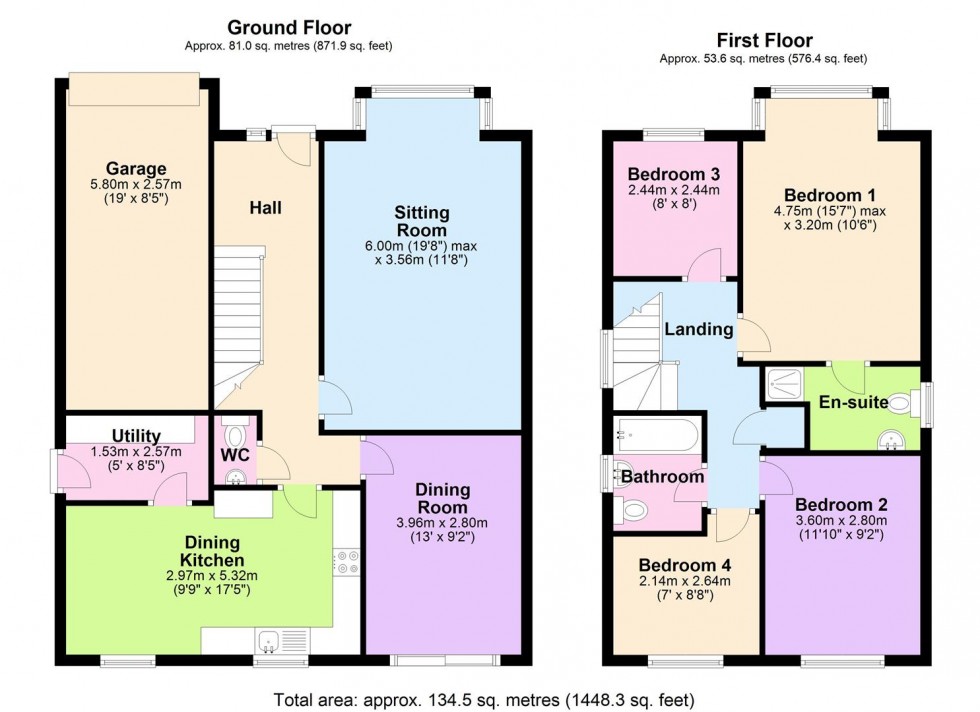 Floorplan for 42 Peirse Close, Bedale