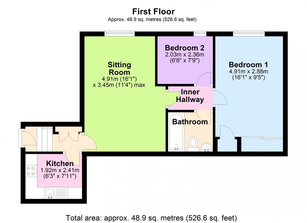 Floorplan for Flat 12 Mowbray Grange, South End, Bedale