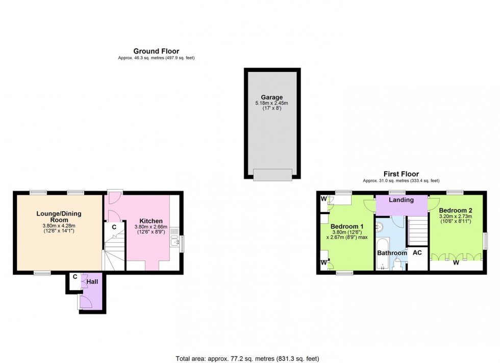 Floorplan for Culloden Mews, Cravengate, Richmond