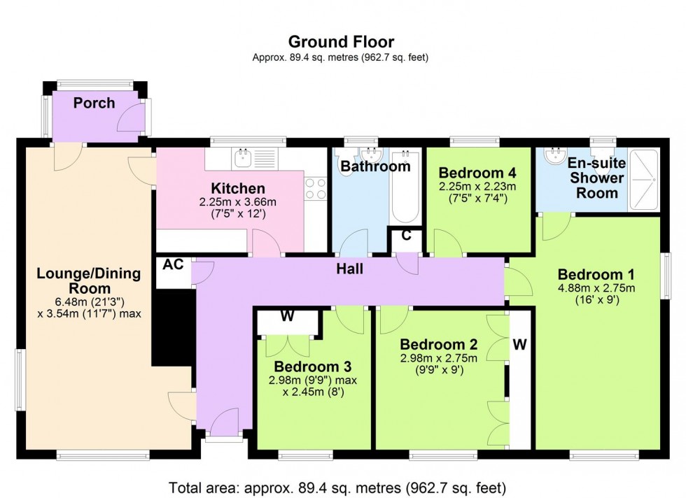 Floorplan for Woodlands, Grassgill, West Witton, Leyburn