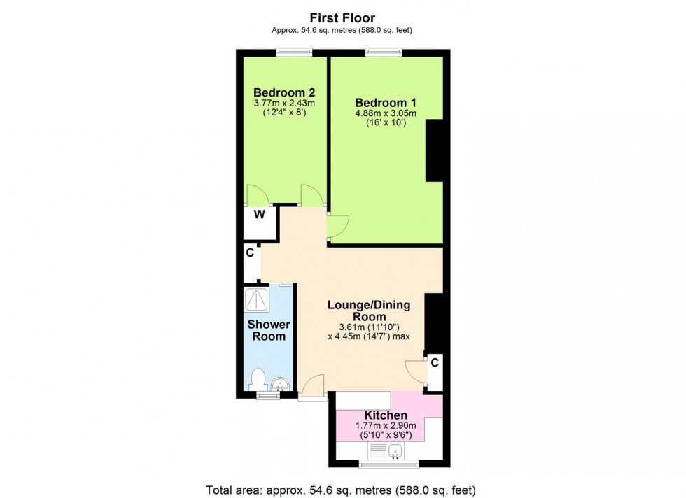 Floorplan for 9, 10, 11 Parkinsons Yard and 19/21 Frenchgate, Richmond