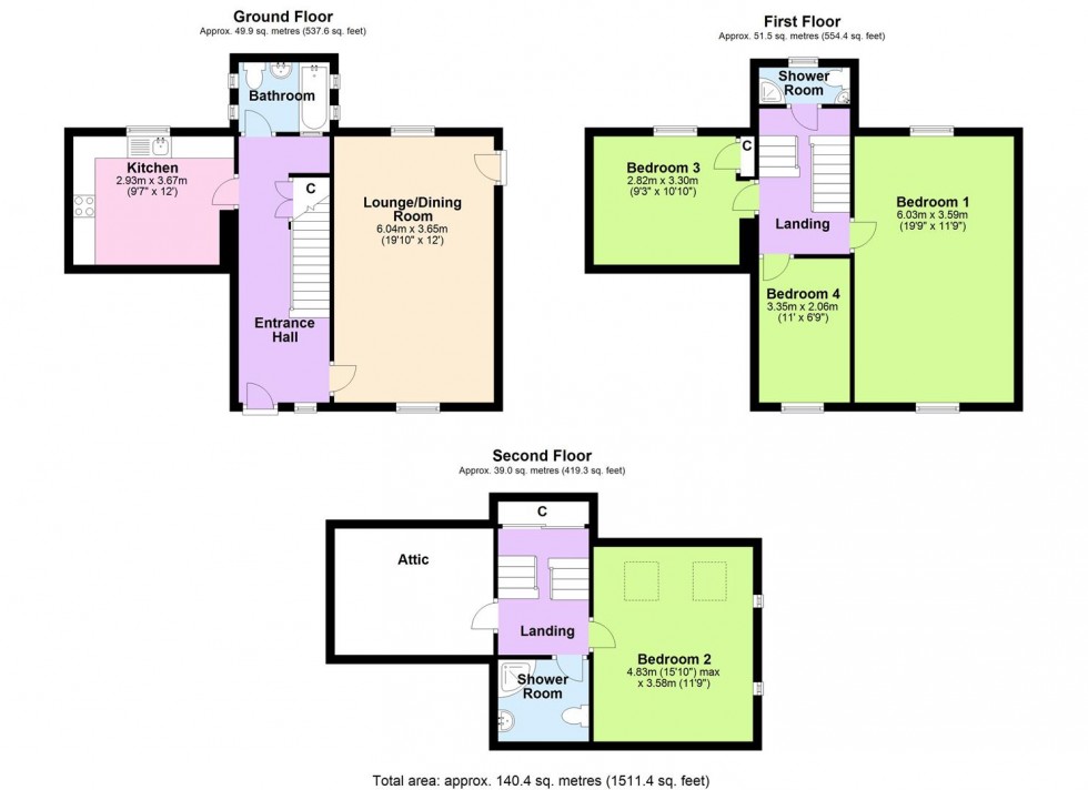 Floorplan for Quarry Hills Lane, Leyburn