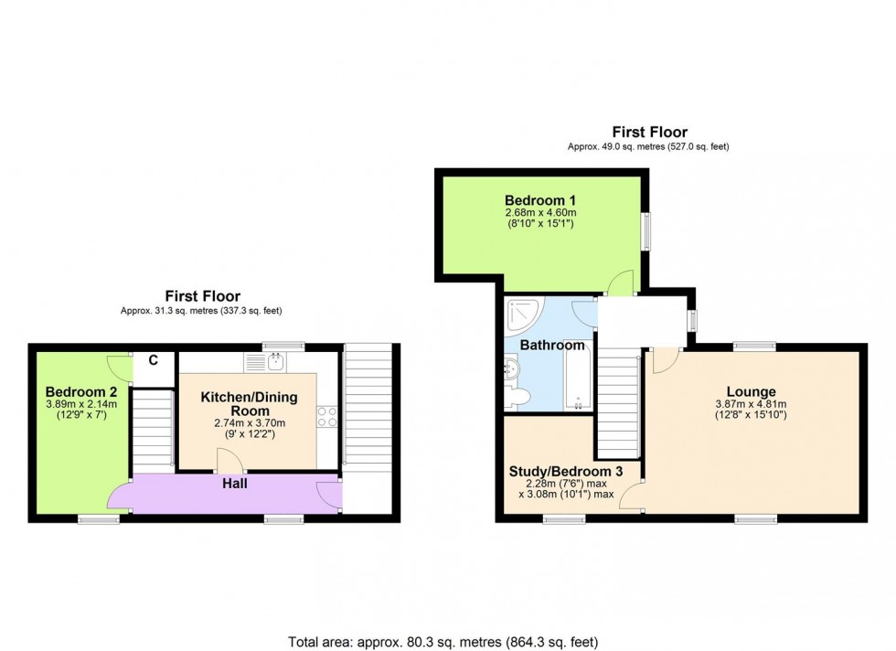 Floorplan for 5 Zetland Court, Victoria Road, Richmond