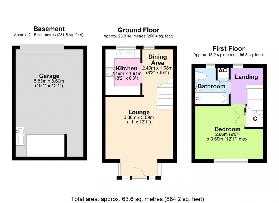 Floorplan for 9 Orchard Mews, Scotton, Catterick Garrison