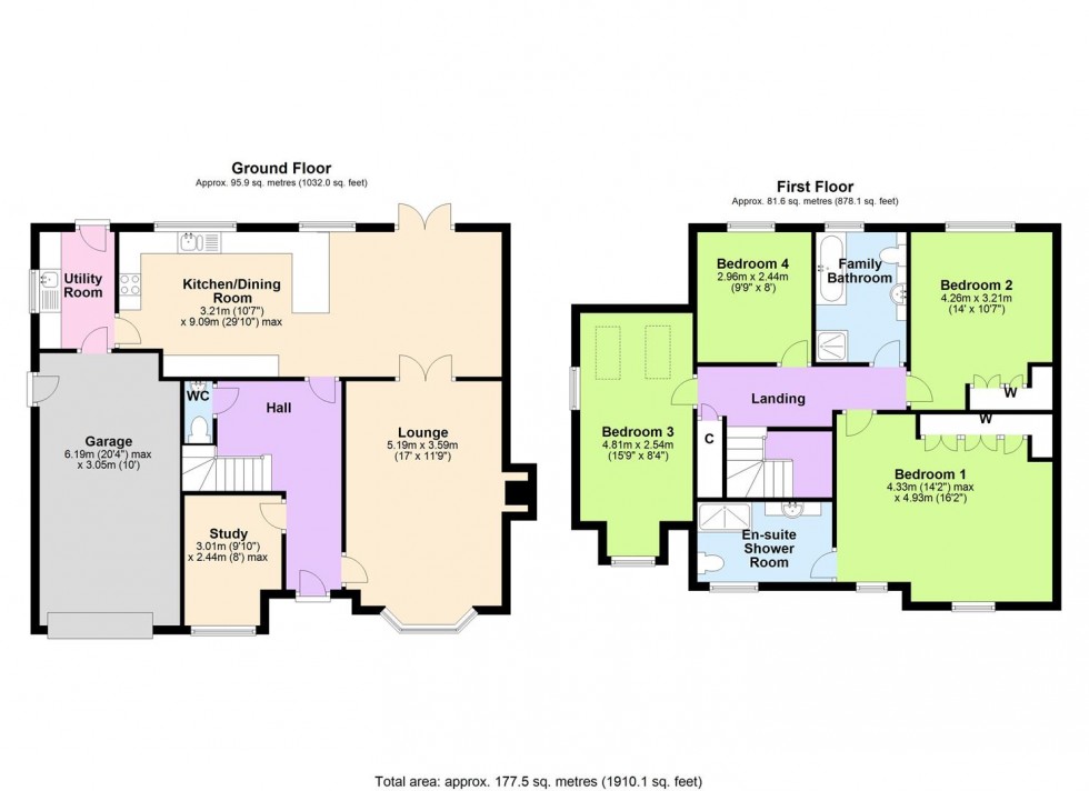 Floorplan for Bishops Way, Catterick Village