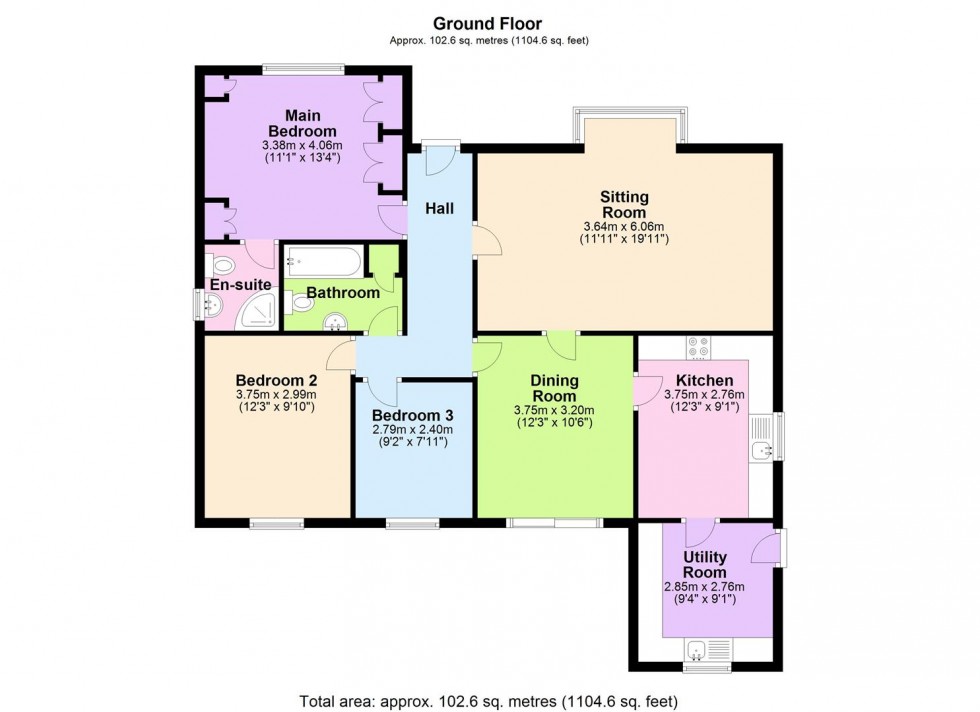 Floorplan for 23 Parker Drive, Bedale