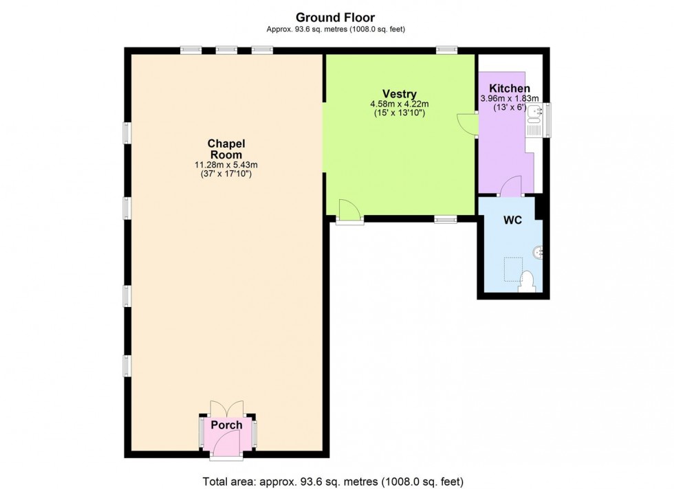 Floorplan for St Agathas Church, Richmond Road, Skeeby