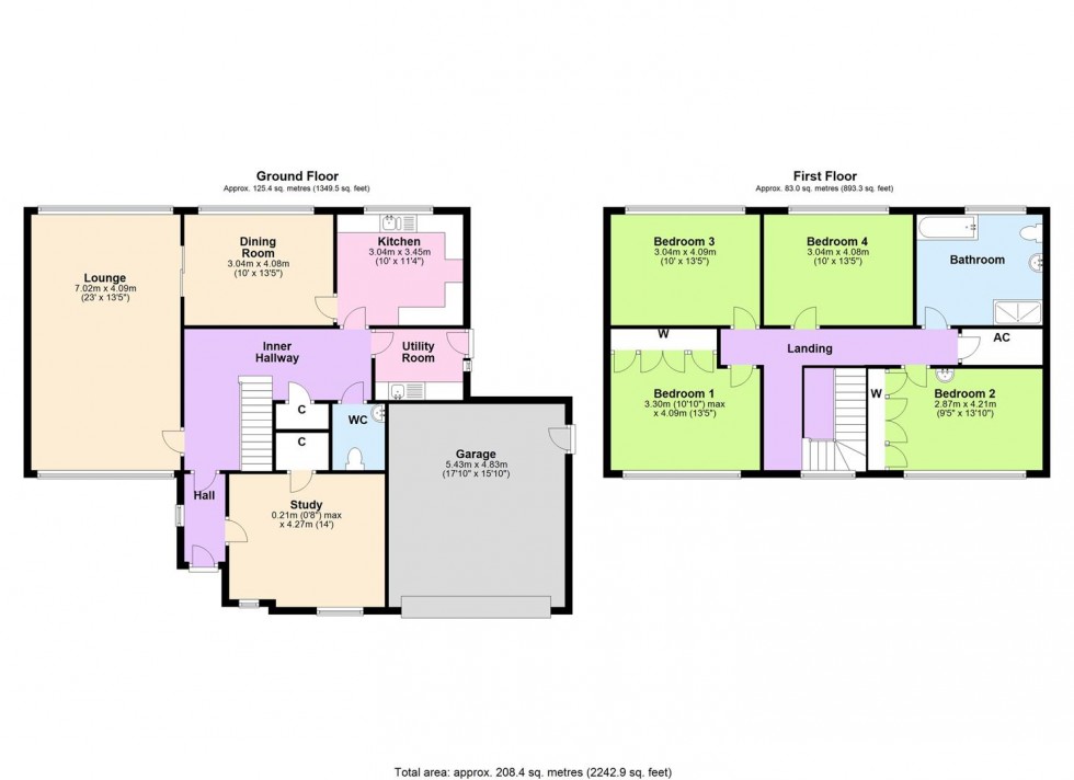 Floorplan for 13 Kneeton Park, Middleton Tyas