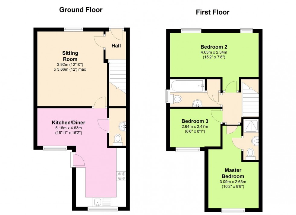 Floorplan for Sussex Street, Bedale