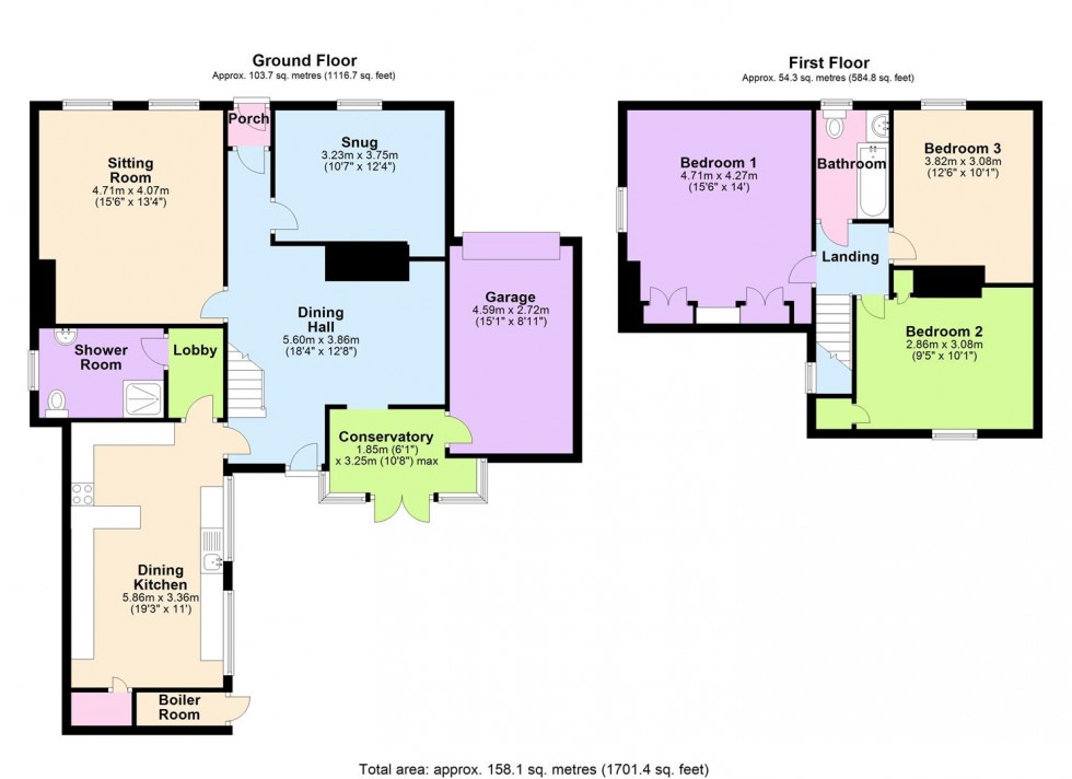 Floorplan for The Green, Kirklington, Bedale