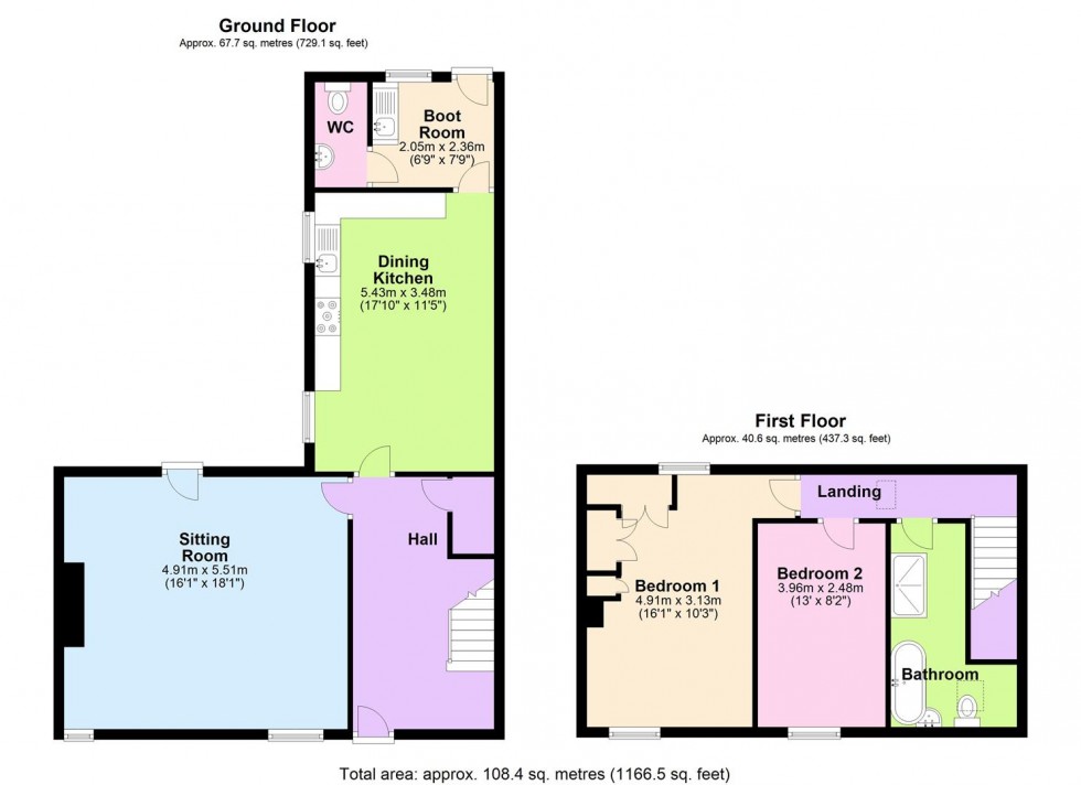 Floorplan for Constable Burton, Leyburn