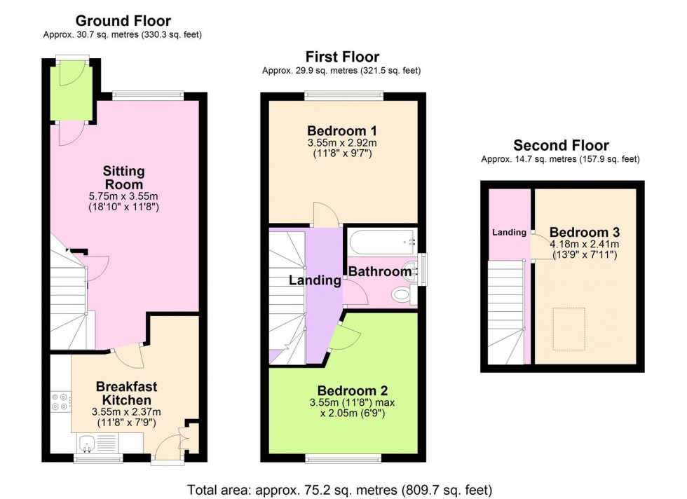 Floorplan for Iddison Drive, Bedale