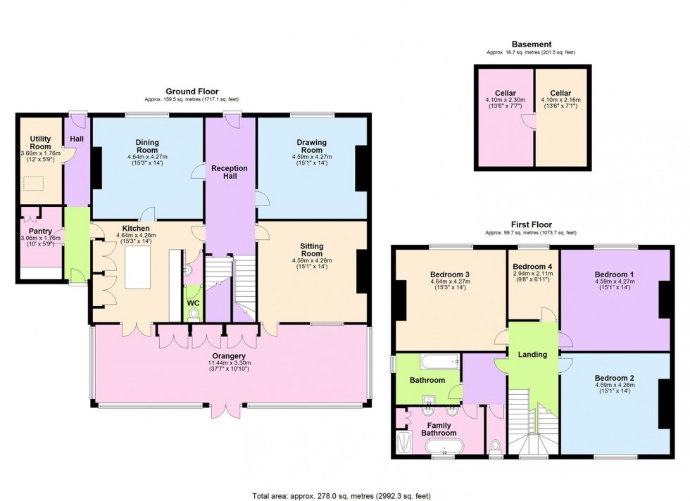 Floorplan for Brook Villa, Londonderry, Northallerton