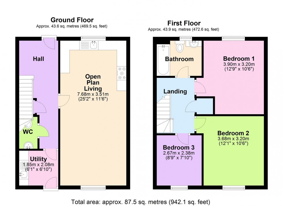 Floorplan for Moorfields, Little Crakehall, Bedale