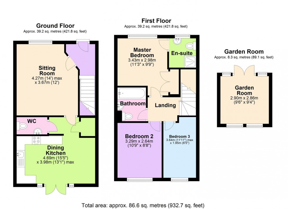 Floorplan for Jubilee Road, Aiskew, Bedale