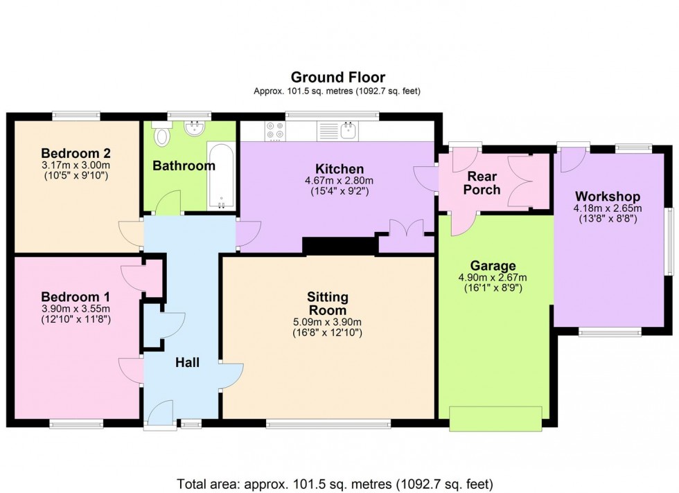 Floorplan for Grange Road, Bedale