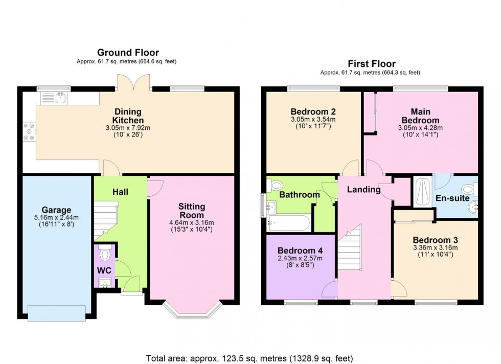 Floorplan for 26 Falcon Place, Aiskew, Bedale