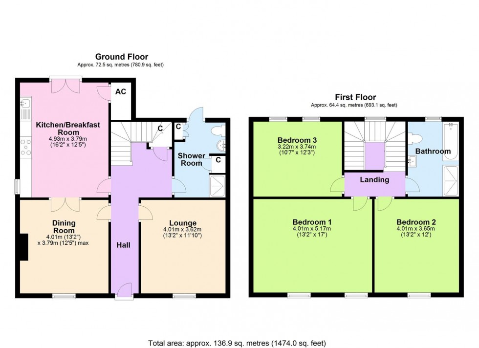 Floorplan for Holme House, Hawes, Wensleydale