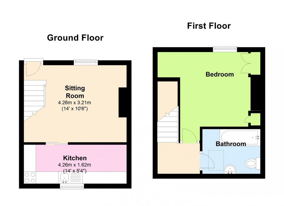 Floorplan for 5 Fleece Cottages, Bedale