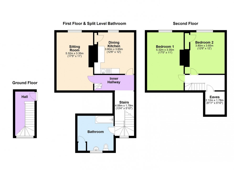 Floorplan for 'Flat', 24 Market Place, Bedale