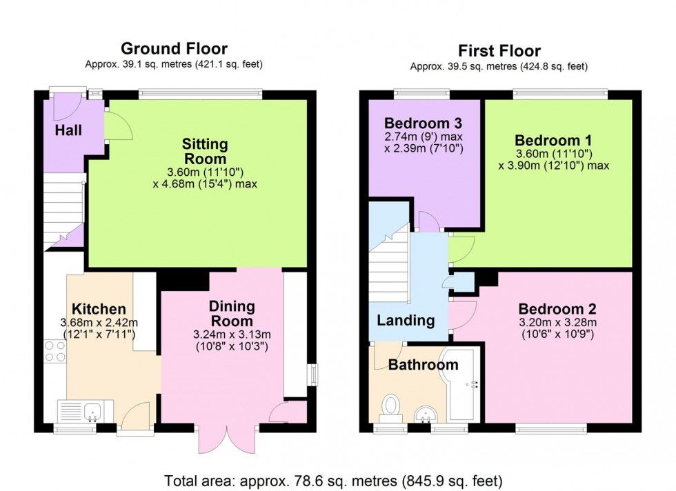 Floorplan for Benkhill Drive, Bedale