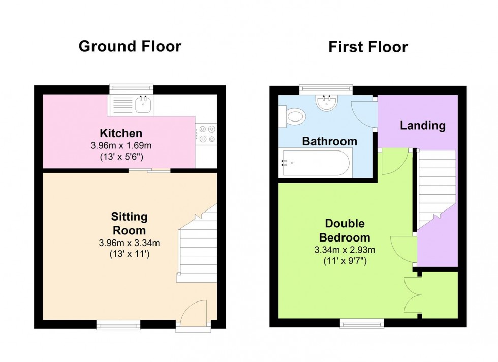 Floorplan for 1 Fleece Cottages, Bedale