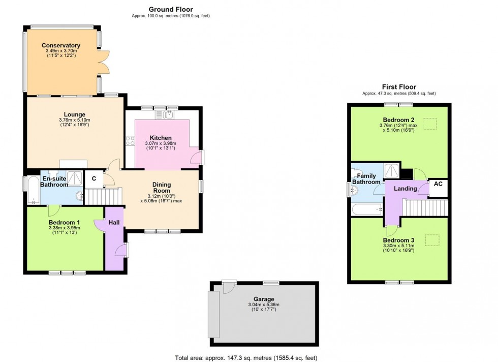 Floorplan for 18 I'Anson Close, Leyburn