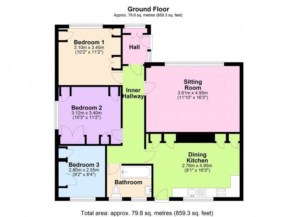 Floorplan for Harkness Close, Leeming Bar, Northallerton